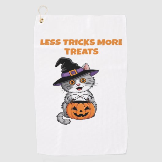 Minder Trucs Meer Treats Halloween Gifts Classic T Golfhanddoek (Voorkant)