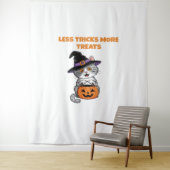Minder Trucs Meer Treats Halloween Gifts Classic T Wandkleed (In situ)