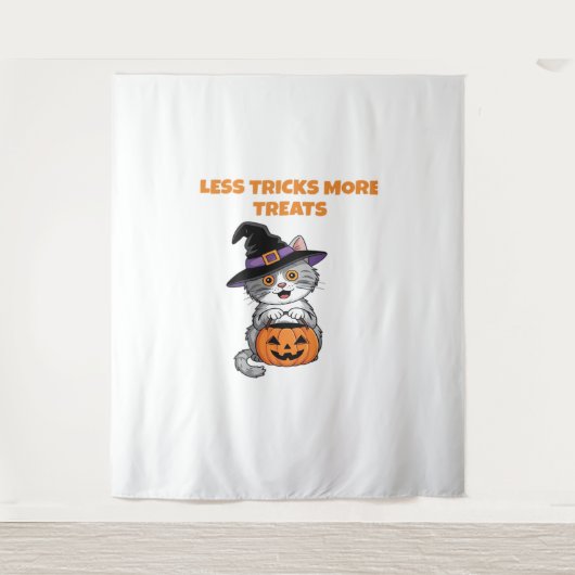 Minder Trucs Meer Treats Halloween Gifts Classic T Wandkleed (Voorkant)