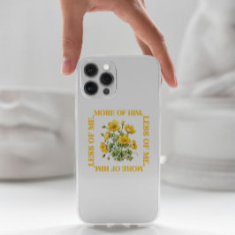 Minder van mij. Meer van hem Geel Bloemen iPhone c Case-Mate iPhone Case
