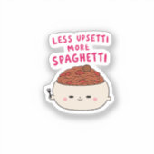 Minder VanStreek Meer Spaghetti Grappig Voedsel Pa Sticker (Voorkant)