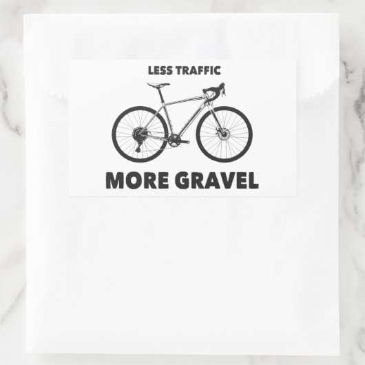 Minder verkeer meer snelheid rechthoekige sticker (Tas)