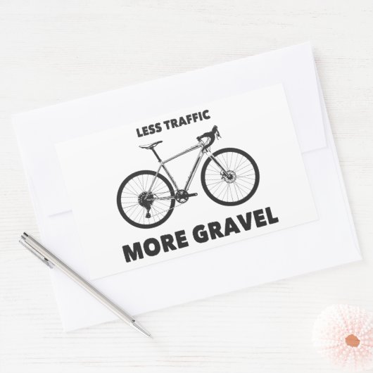 Minder verkeer meer snelheid rechthoekige sticker (Envelop)