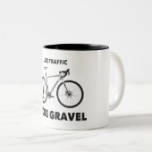 Minder verkeer meer snelheid tweekleurige koffiemok (Voorkant rechts)