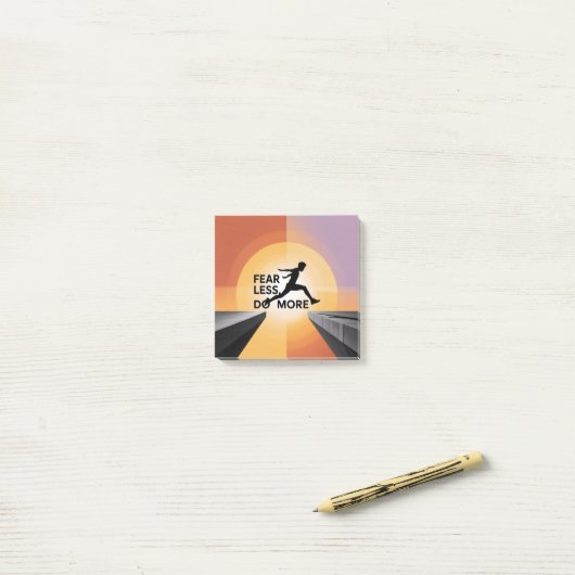 Minder vrezen, meer doen post-it® notes (Op bureau)