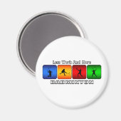 Minder werk en meer badminton magneet (Voorkant / Achterkant)