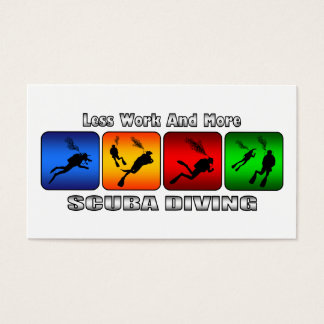Minder werk en meer scuba duiken visitekaartjes