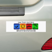 Minder werk en nog meer skies diving bumpersticker (Op auto)