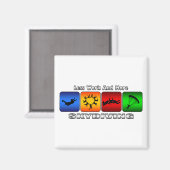 Minder werk en nog meer skies diving magneet (Voorkant / Achterkant)