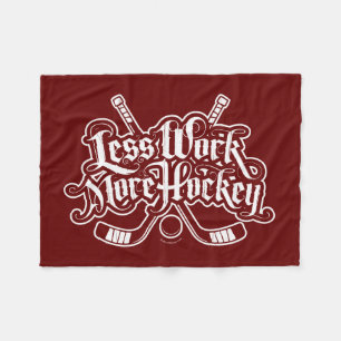 Minder werk meer hockey fleece deken