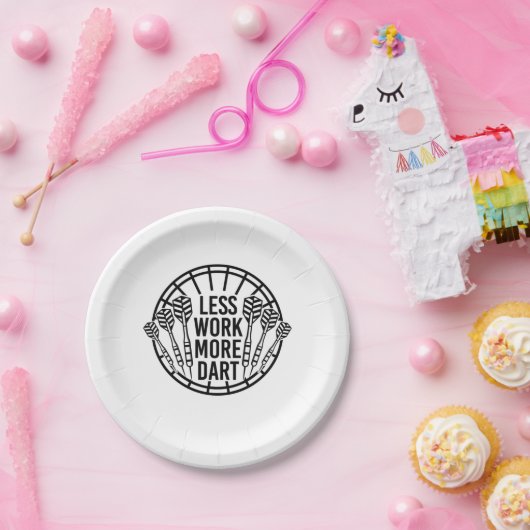Minder werk meer kunst papieren bordje (Feest)