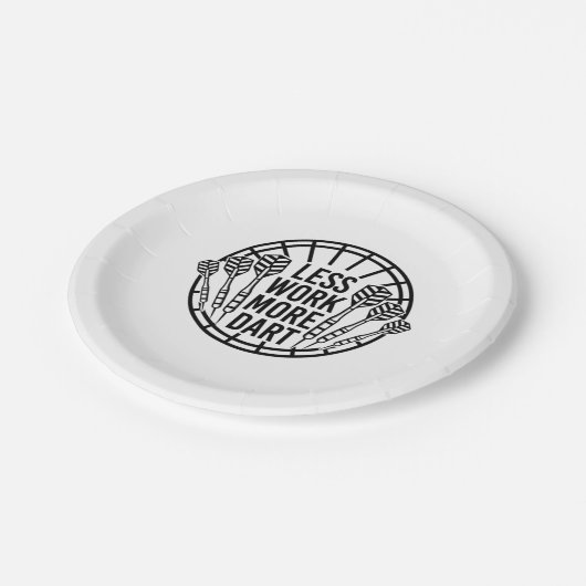 Minder werk meer kunst papieren bordje (Gekanteld)