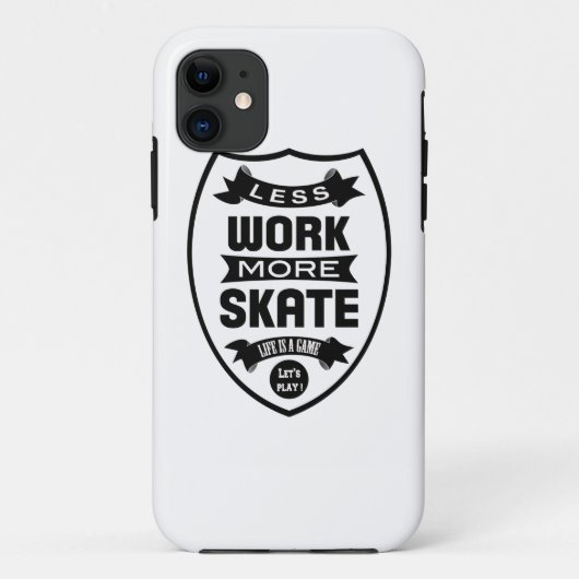 Minder werk meer Schaats - Skateboard Case-Mate iPhone Case (Achterkant)