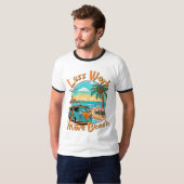 Minder Werk Meer Strand voor Zomer Vakantie T-shirt (Voorkant volledig)