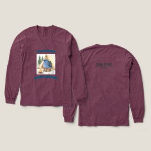 Minder Werken Meer Kamperen Grappige Handgetekende Tri-Blend Shirt