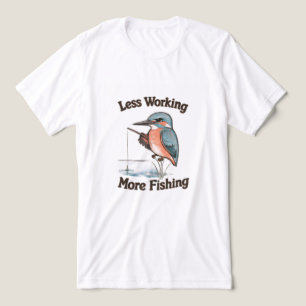 Minder Werken Meer Vissen Grappige IJsvogel Vogel Tri-Blend Shirt