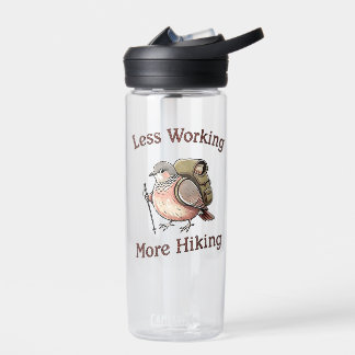 Minder Werken Meer Wandelen Funny Wandelduif Waterfles