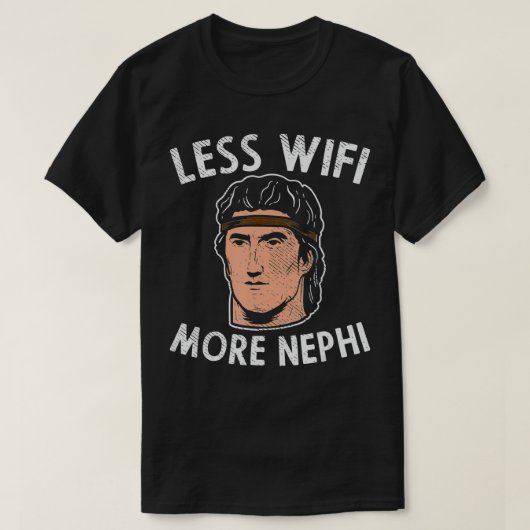 Minder wifi Meer Nephi T-shirt (Design voorkant)
