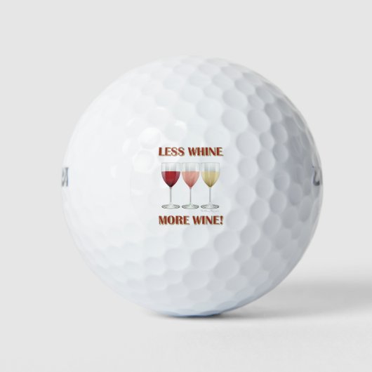 MINDER WIJN, MEER WIJN! GOLFBALLEN (Voorkant)