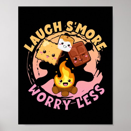 Minder zorgen en meer lachen Weekend Kamping Kinde Poster (Voorkant)