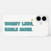 Minder zorgen, glimlach nog meer Case-Mate iPhone case (Achterkant (horizontaal))