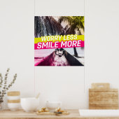 Minder zorgen, glimlach nog meer poster (Keuken)