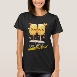 Minder zorgen meer bubbels – Schattigee champagneg T-shirt