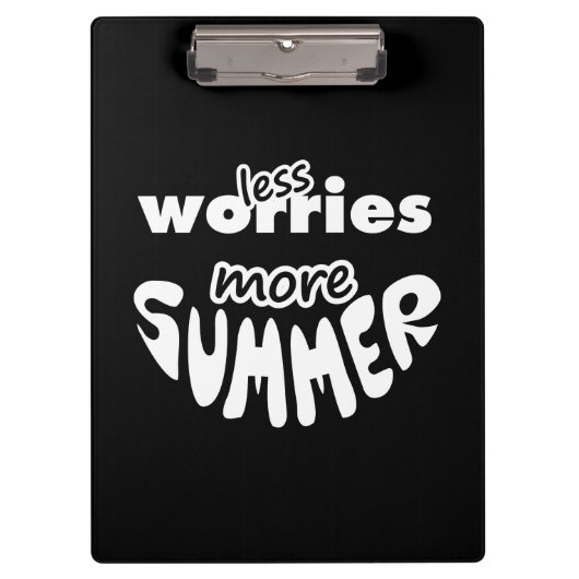Minder zorgen meer zomer klembord (Voorkant)