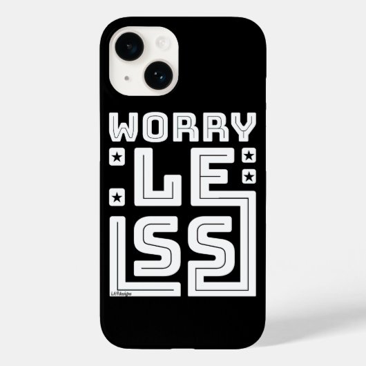 MINDER ZORGEN motivatie en inspirerend Case-Mate iPhone Case (Achterkant)