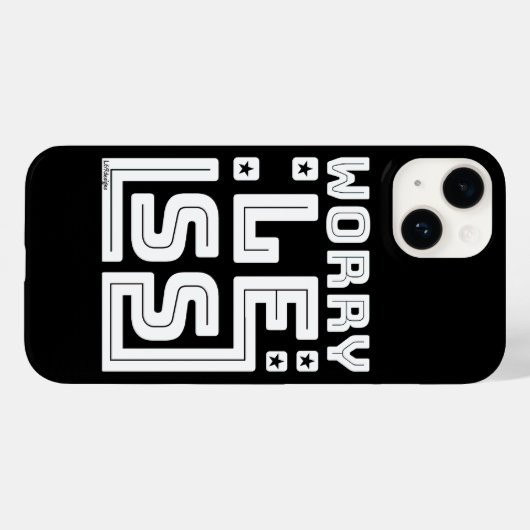 MINDER ZORGEN motivatie en inspirerend Case-Mate iPhone Case (Achterkant (horizontaal))