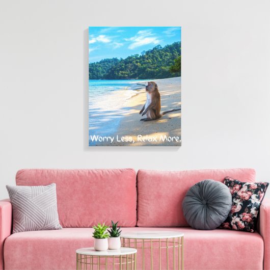 Minder zorgen Ontspan Meer Canvas Afdrukken (Insitu (Woonkamer))