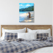 Minder zorgen Ontspan Meer Canvas Afdrukken (Insitu (Slaapkamer))