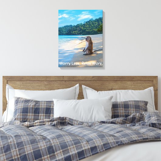 Minder zorgen Ontspan Meer Canvas Afdrukken (Insitu (Slaapkamer))