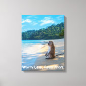 Minder zorgen Ontspan Meer Canvas Afdrukken (Voorkant)