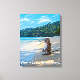 Minder zorgen Ontspan Meer Canvas Afdrukken