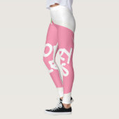 Minder zorgen over minimalistisch Logo-ontwerp Leggings (Links)