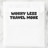 Minder zorgen Reizen Meer - Dagelijkse offertes Rechthoekige Sticker (Tas)