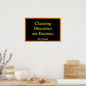 Minderheden als vijanden beschouwen poster (Keuken)