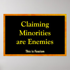 Minderheden als vijanden beschouwen poster