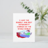 minderwaardigheidscomplex briefkaart (Staand voorkant)