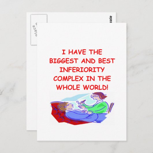 minderwaardigheidscomplex briefkaart (Voorkant / Achterkant)