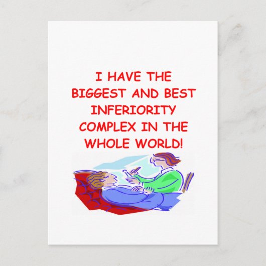 minderwaardigheidscomplex briefkaart (Voorkant)