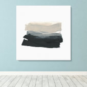 Mindful 1 - Neutraal minimalistisch schilderij Canvas Afdruk (Insitu (Houten vloer))