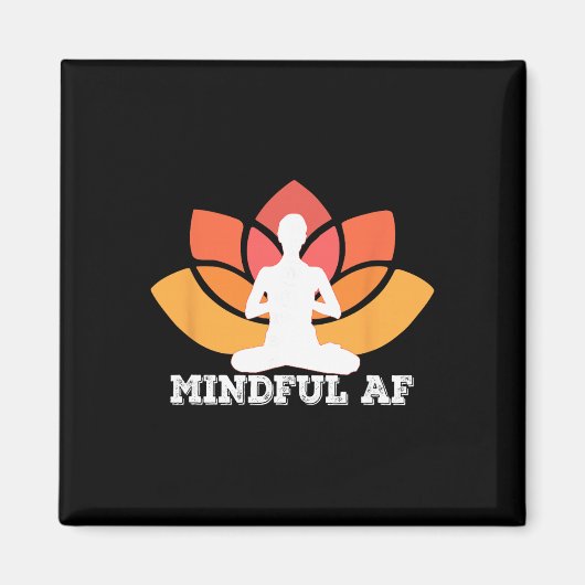 Mindful Af Grappig Als Meme Yoga Meditatie Meme Magneet (Voorkant)