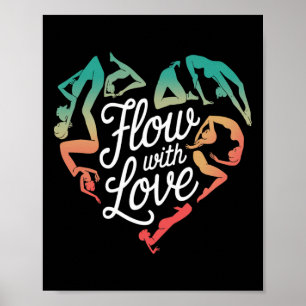 Mindful Bewegingsstroom Met Liefde Yoga Hart Energ Poster