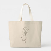 Mindful Bloom Grote Tote Bag (Achterkant)