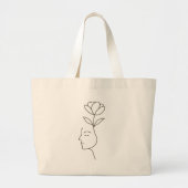 Mindful Bloom Grote Tote Bag (Voorkant)