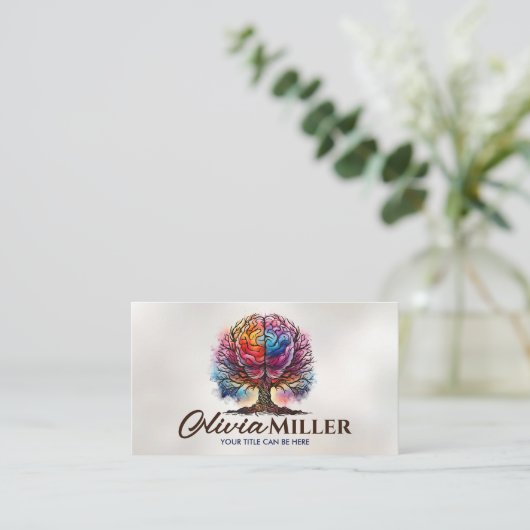 Mindful Branches - De hersenboom Visitekaartje (Staand voorkant)