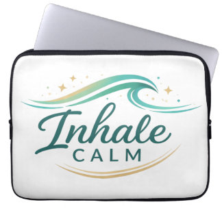 Mindful Breathing Relaxation Design Laptop Sleeve
