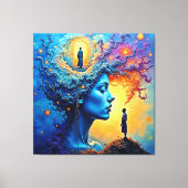 Mindful Cosmic Journey Canvas Afdruk (Voorkant)